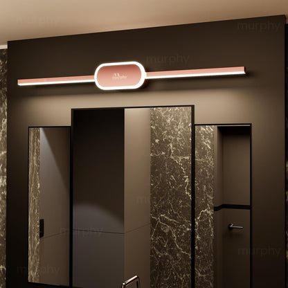 Murphy 16W+2W LED Mirror Light | 3 Color Changing (White/Warm/Natural) | Full Copper Finish, Modern Over Mirror Bathroom/Dressing Table Light