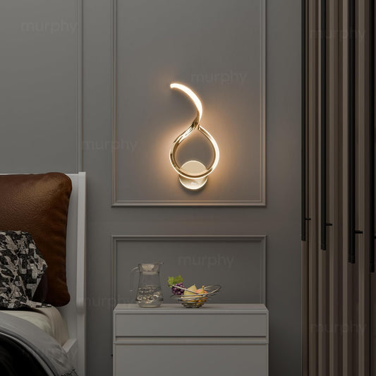 Murphy Luxora Elegant LED Wall Lamp for Home – 2 Years Warranty – Modern Aluminium Light with 3 Color Modes (French Gold, Pack of 1)