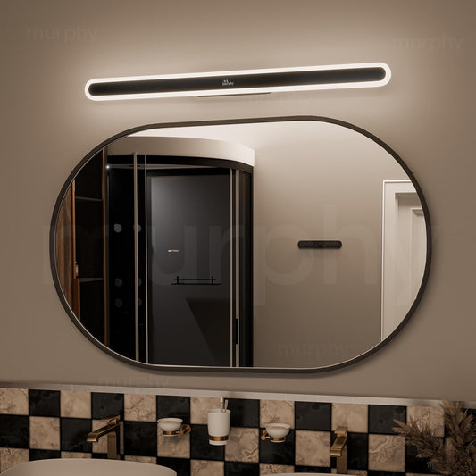 Murphy LumaLine TrioGlow 15W Black Body Premium LED Mirror Wall Bathroom Light - with 3-in-1 Colour Cool White/Warm White/Natural White Linear Bar
