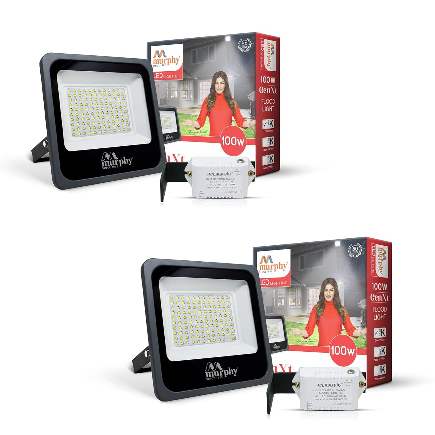 100W LED Flood Light 100W - With Auto On Off Driver