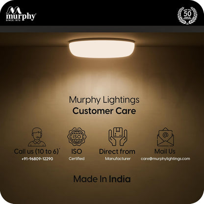 Murphy 2-in-1 8W+8W Double Color Round LED Junction Box Ceiling Light | High Brightness Energy Saving Indoor Light | 2-Year Warranty