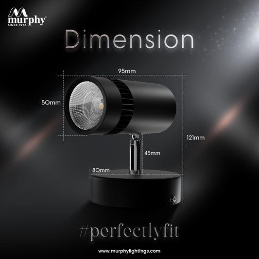 Murphy 6W Adjustable Aliminum LED Wall COB Black Body