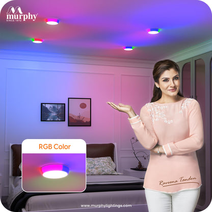 Murphy 2-in-1 8W+8W Double Color Round LED Junction Box Ceiling Light | High Brightness Energy Saving Indoor Light | 2-Year Warranty