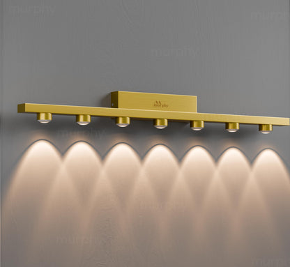 Murphy 7-Glow Goldray|LED Mirror/Vanity Light|- Luxurious Gold Finish|Warm White, 2-Year Warranty