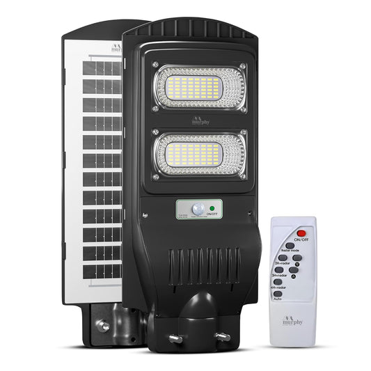 Murphy 60W Solar Street Light | 96 SMD LEDs | 8000mAh Battery | 9hr 30min Backup | Auto Dusk-to-Dawn | Radar Sensor 8–10m | Waterproof Outdoor Solar Lamp