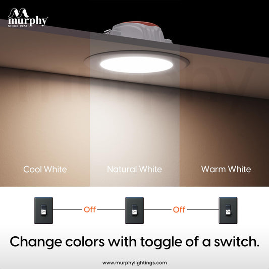 Murphy 7W Comet LED 3-IN-1 Color Changing Down Light : Cool White + Warm White + Natural White