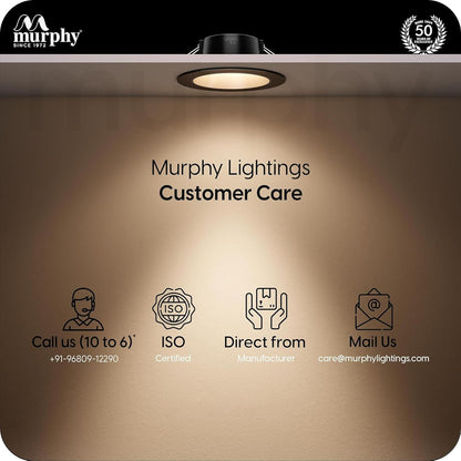 Murphy 7W Streak LED Down Light BL+Copper Finish, Natural White Light, Round,Recessed Ceiling LED Light, Suited for 3 inch Junction Box/Concealed Box (2 Years Warranty)