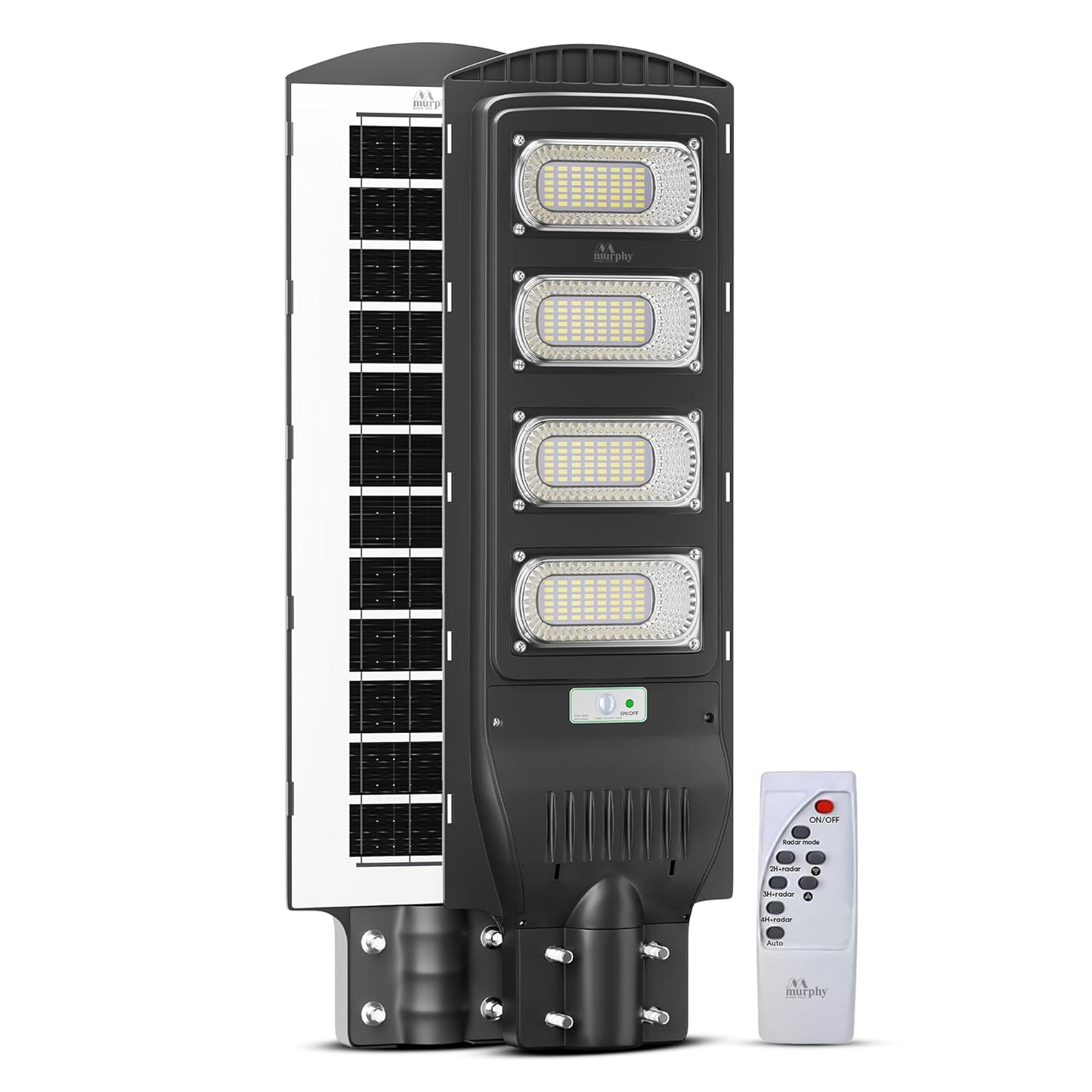 Murphy 120W Solar Street Light | 192 SMD LEDs | 15000mAh Battery | 8hr 50min Backup | Auto Dusk-to-Dawn | Radar Sensor (8–10m) | Large Outdoor Solar Lamp