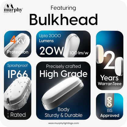 20W LED Bulkhead Wall Mount Light
