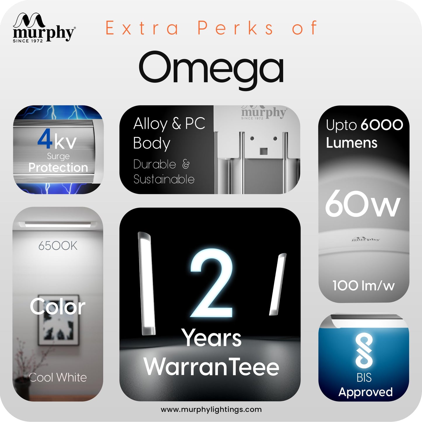 Murphy 60W LED Omega Tube Light