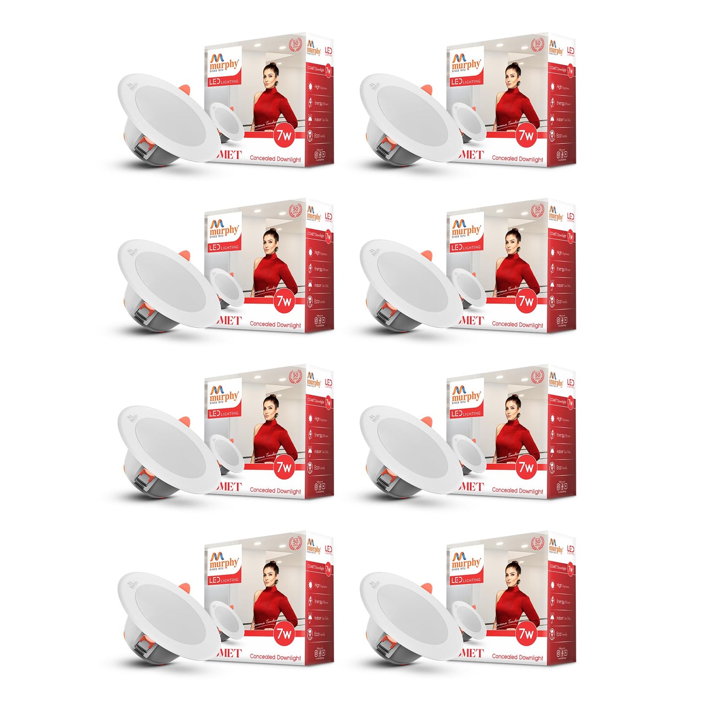 Murphy 7W Comet LED 3-IN-1 Color Changing Down Light : Cool White + Warm White + Natural White