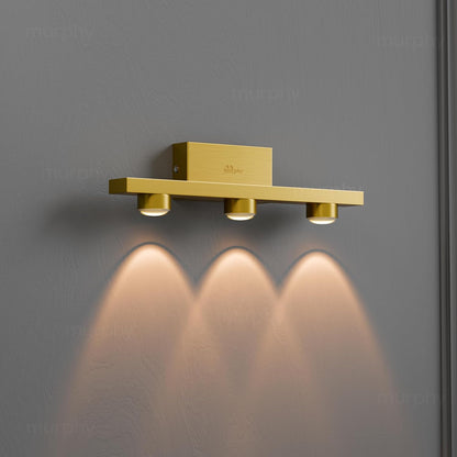 Murphy 3-Glow Goldray|LED Mirror/Vanity Light|- Luxurious Gold Finish|Warm White,