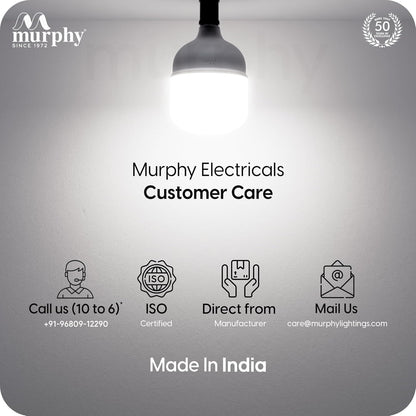 Murphy 70W LED Bulb – Cool Daylight | High Wattage Energy-Saving Bulb | B22 Base | Long Life | 6500K Bright White | 2-Year Warranty