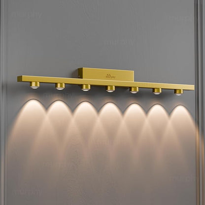 Murphy 7-Glow Goldray|LED Mirror/Vanity Light|- Luxurious Gold Finish|Warm White, 2-Year Warranty