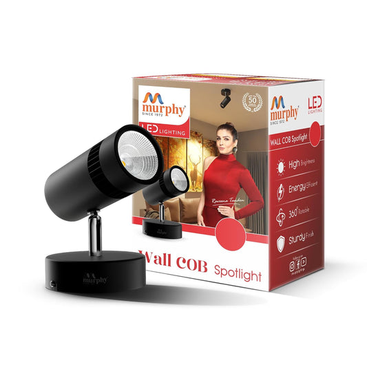 Murphy 6W Adjustable Aliminum LED Wall COB Black Body