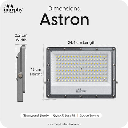 Murphy Astron 100W LED Flood Light | IP66 Waterproof | Cool White | 2 Year Warranty