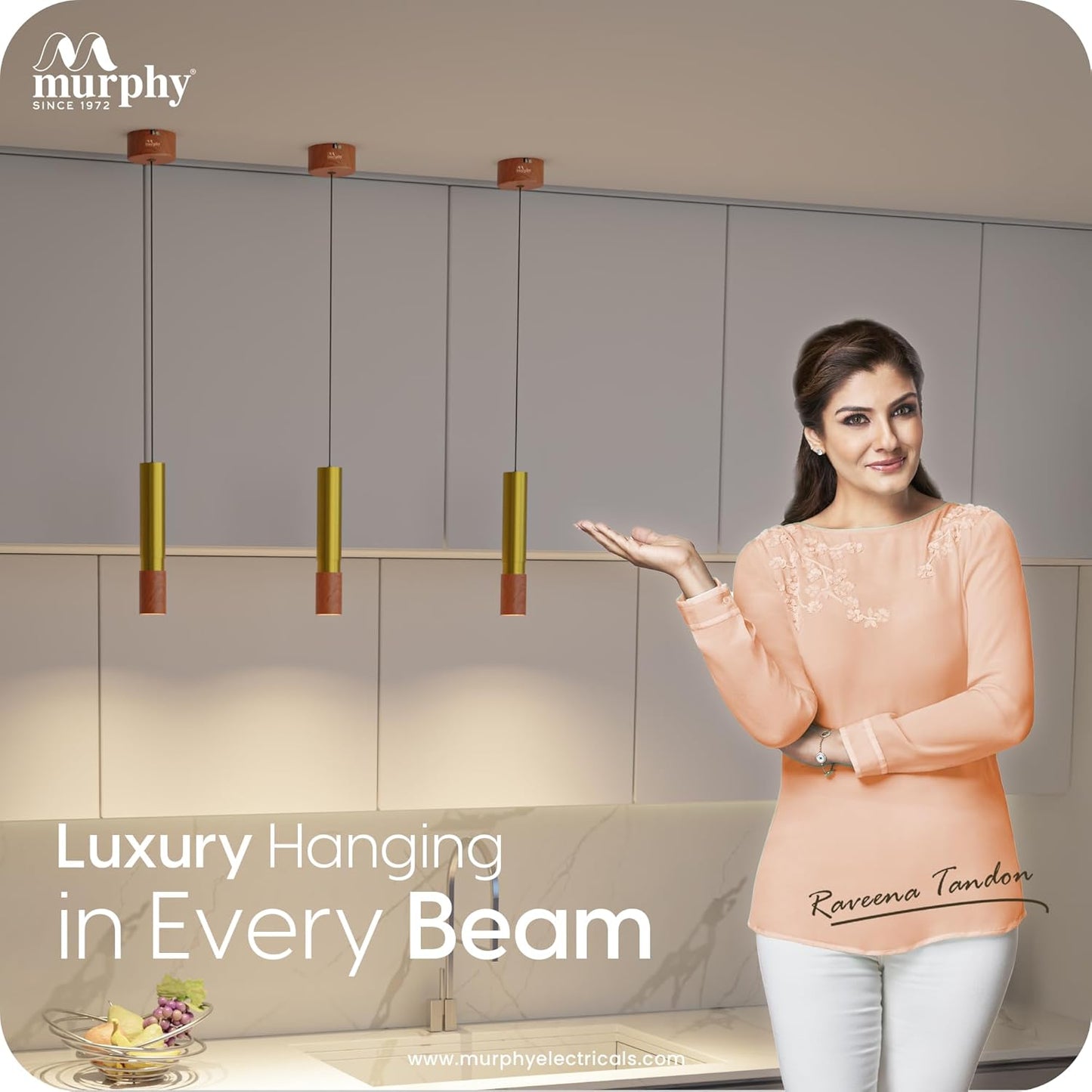 Murphy Timber Wood 12W Hanging Pendant Light