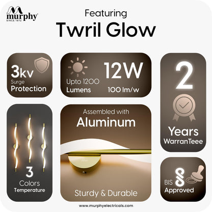 Murphy Twirl 12W LED Wall Highlighter