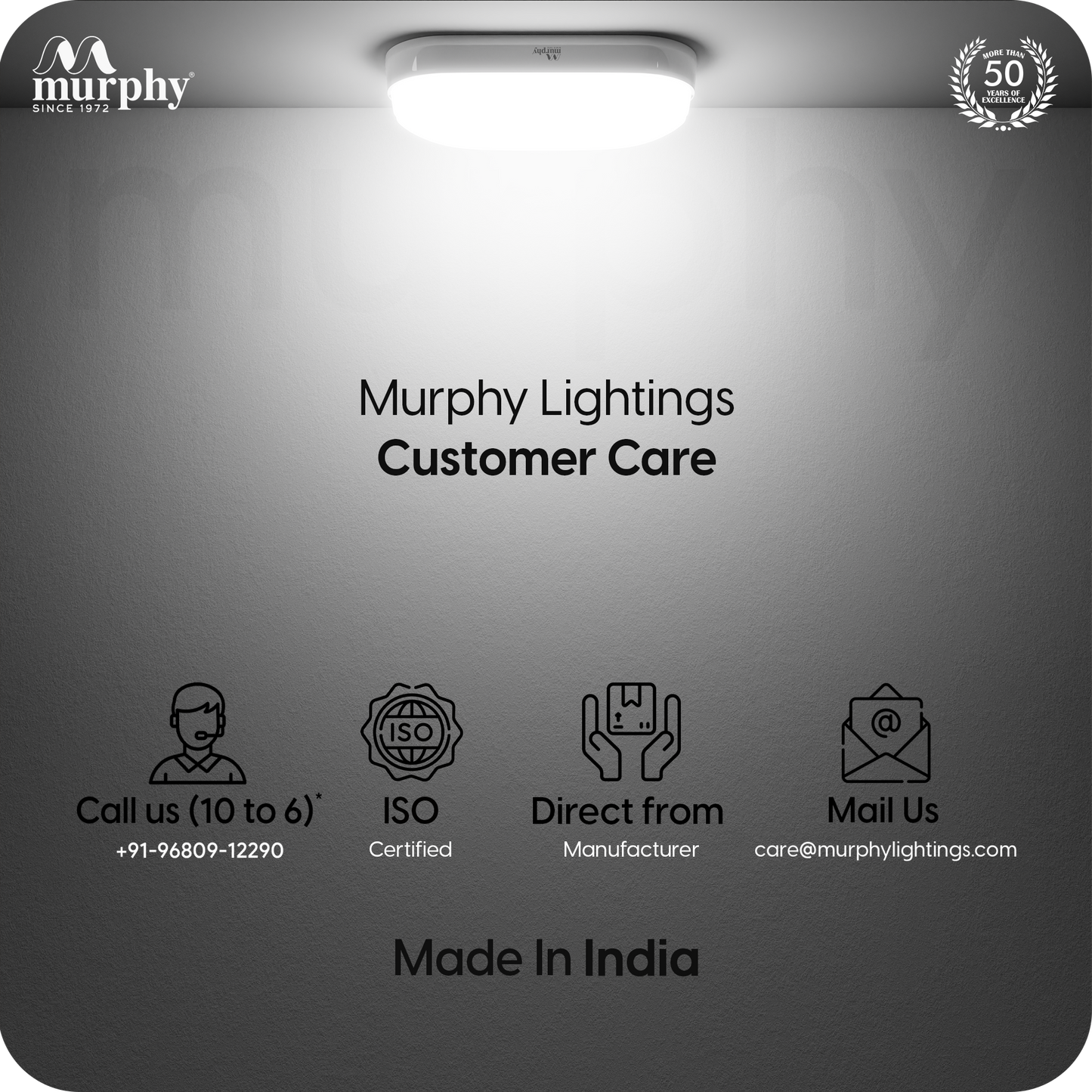 Murphy 10W Motion Sensor Bulkhead Light with Auto Day/Night On-Off Sensor