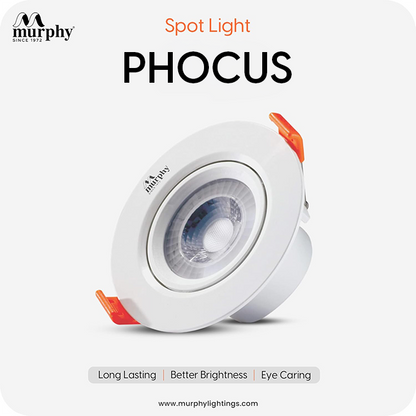Murphy 7W PHOCUS LED Spot Round Panel Light Ceiling Downlight for Concealed & Junction Box