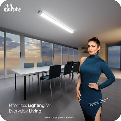 Murphy MaxGlow 80W LED Tube Light, | 8000 Lumens| Cool White 6500K | Aluminium & PC Body | BIS Approved | 4kV Surge Protection| 2 Year Warranty | Pack of 2