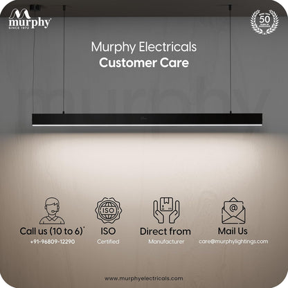 Murphy LumaLine TrioGlow 15W Black Body Premium LED Mirror Wall Bathroom Light - with 3-in-1 Colour Cool White/Warm White/Natural White Linear Bar