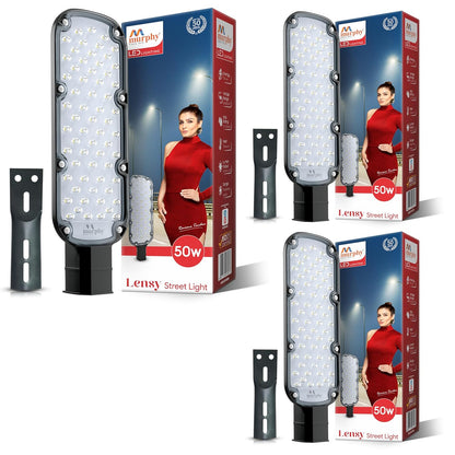 Murphy LED Lensy 50 Watts Ip-65 Bis Approved Waterproof Outdoor Street Light, Cool White
