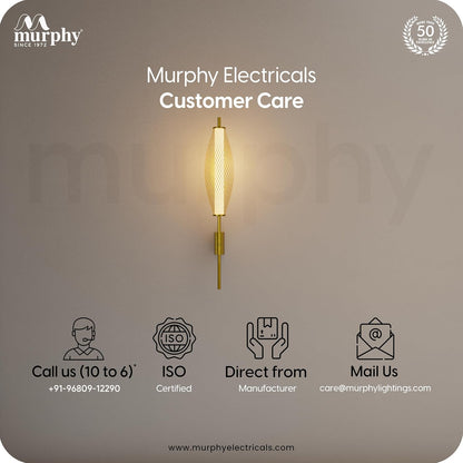 Murphy Glint Mesh 12W Wall Light |Aluminium Body |Golden Finish | 3-in-1 Color Changing LED (Cool White/Warm White/Natural White)