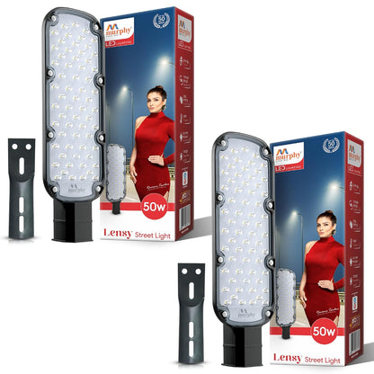 Murphy LED Lensy 50 Watts Ip-65 Bis Approved Waterproof Outdoor Street Light, Cool White