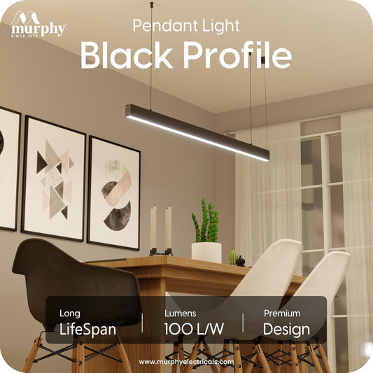 Murphy Black 4ft LED Hanging Profile Pendant Light