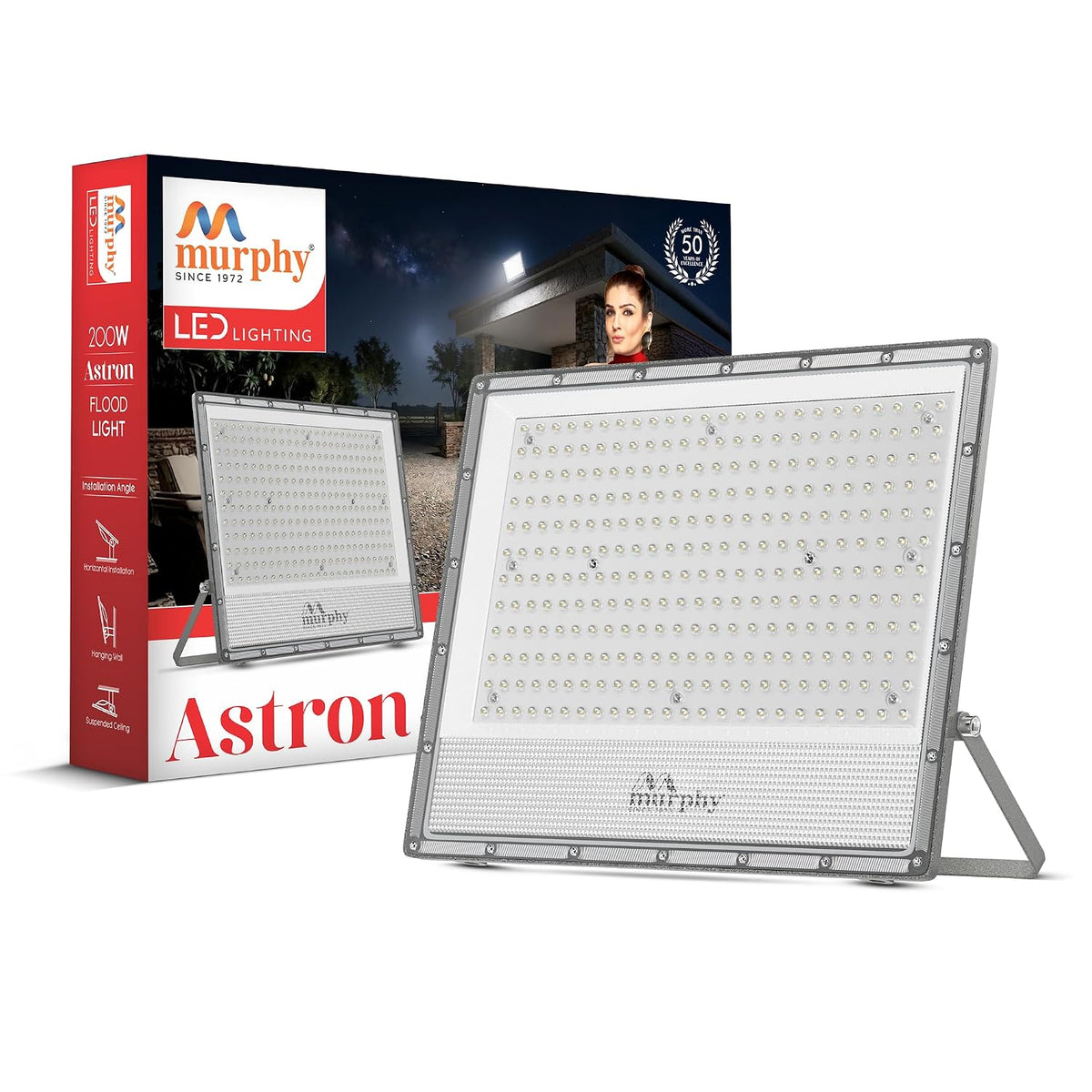 Murphy Astron 200W LED Flood Light | IP66 Waterproof | Cool White | 2 Year Warranty