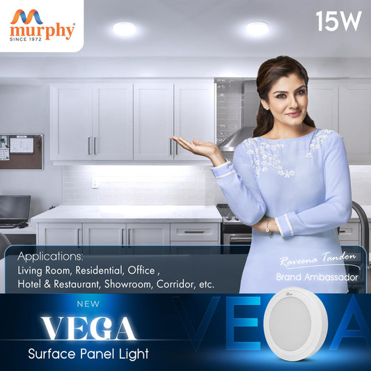 Murphy 15W Vega Round Surface Panel Light