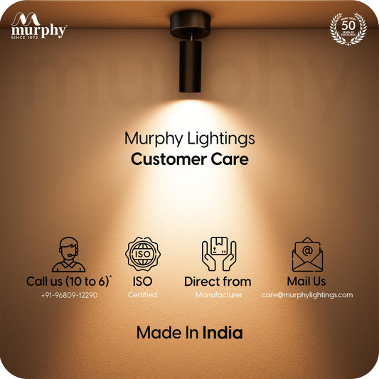 Murphy 12W LED Surface Mount Spot Light for Ceiling Warm White, Aluminium Body, Anti-Glare Design, Indoor Use – Black Rose Gold Finish, 2-Year Warranty