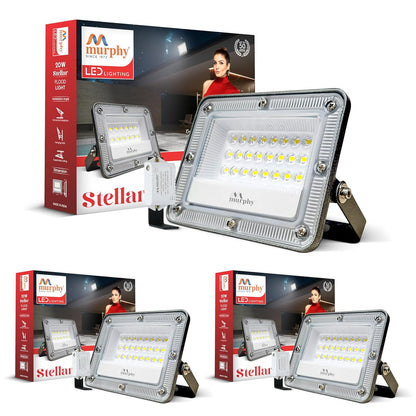 Murphy Stellar 20W LED Flood Light with Day-Night Sensor & Driver, Cool White 6500K, IP66 Waterproof, Outdoor Security & Landscape Lighting, BIS Approved