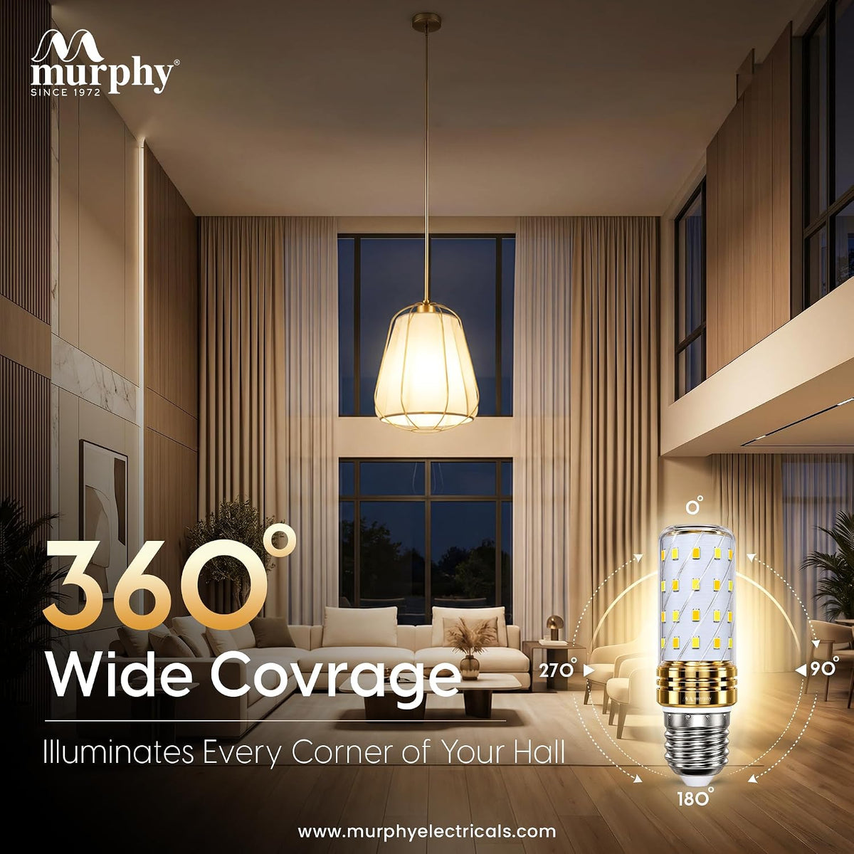 Murphy 6W 3-in-1 LED Corn Bulb – E27 | CW, WW & NW