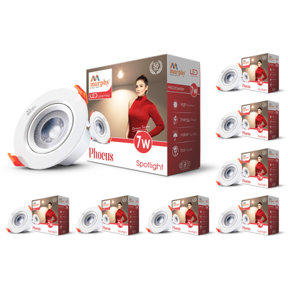 Murphy 7W PHOCUS LED Spot Round Panel Light Ceiling Downlight for Concealed & Junction Box