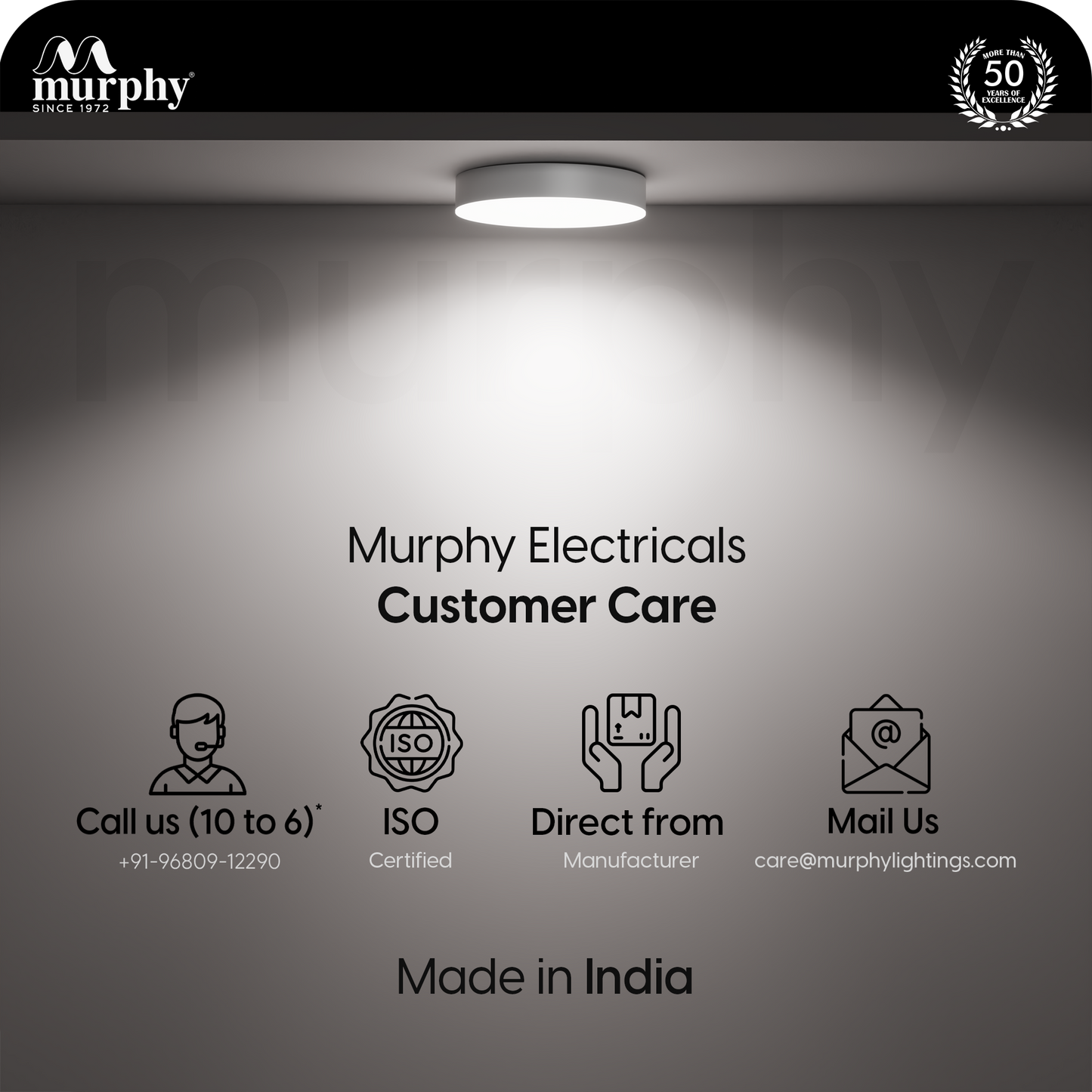 Murphy 18W Rimless Round Surface Panel Light