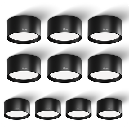 Murphy 3W LED Disc Surface Light Black Finish Aluminium Body | BIS Approved