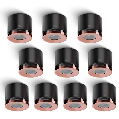 Murphy 3W Crystal Black Rose Gold Cylindrical COB Surface Light