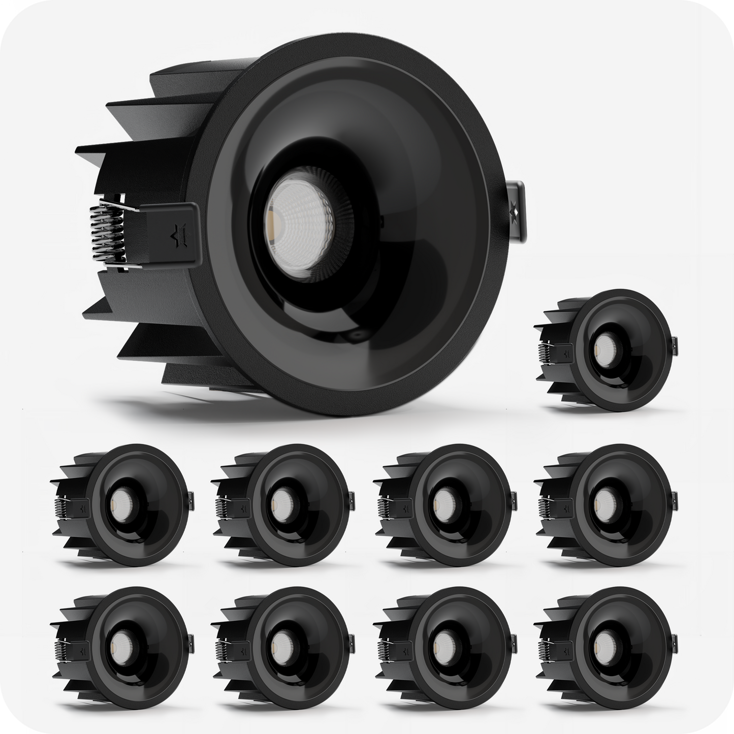 Murphy Elantra Noir 7W COB LED Downlight | Black Reflector | Warm White Recessed Ceiling Spot Light | Aluminium Housing | 700 Lumens | 4kV Surge Protection | BIS Approved | 2 Year Warranty