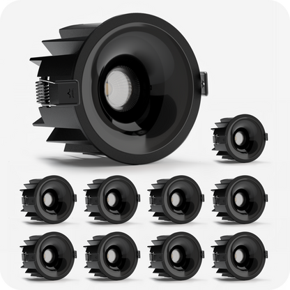 Murphy Elantra Noir 7W COB LED Downlight | Black Reflector | Warm White Recessed Ceiling Spot Light | Aluminium Housing | 700 Lumens | 4kV Surge Protection | BIS Approved | 2 Year Warranty