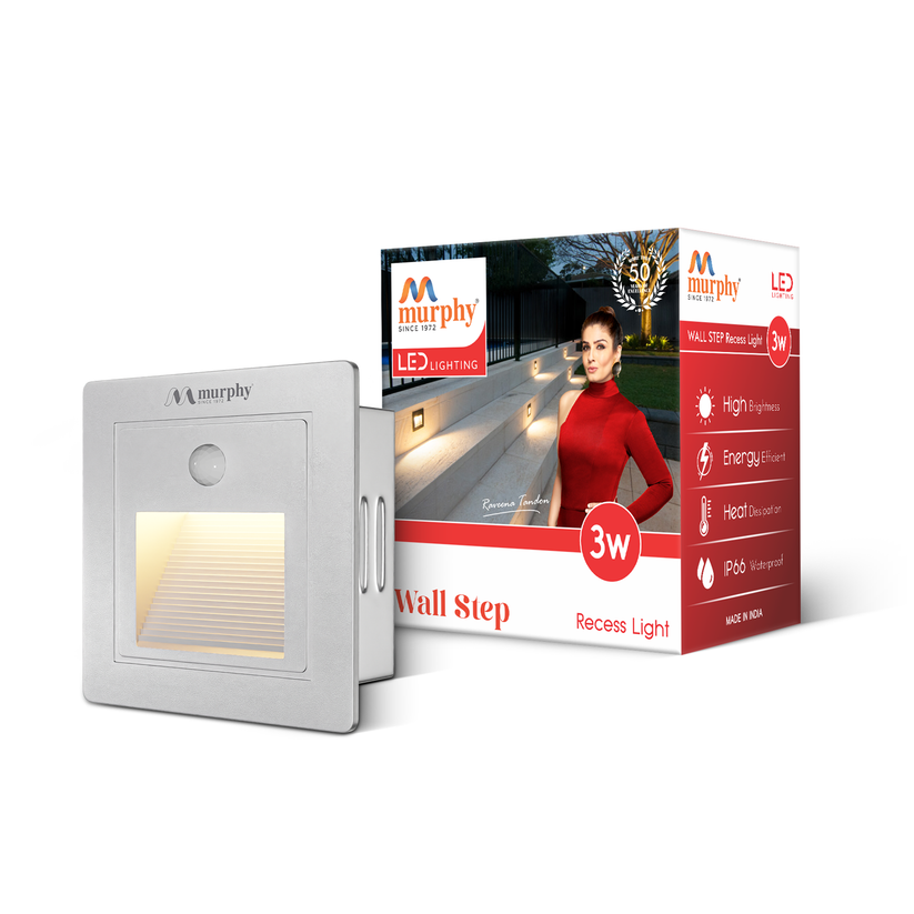 Murphy 3W LED Foot Wall Step Light – Motion Sensor, White – Murphy ...