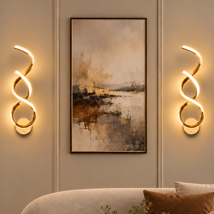 Murphy Twistra LED Wall Lamp – French Gold 3 Color Light
