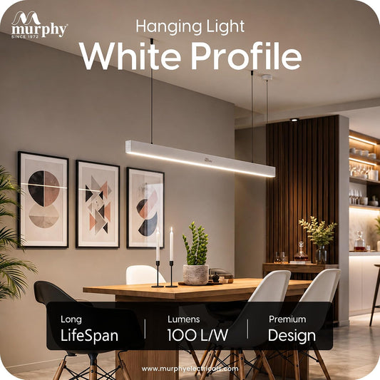 Murphy 45W 4 Feet Linear LED Hanging Profile Light - Natural White