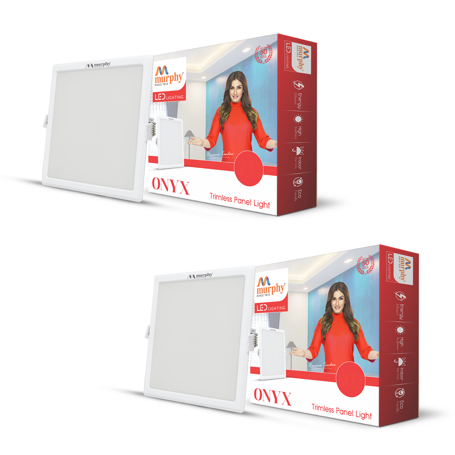 Murphy 20W Trimless Square Recess Panel Light