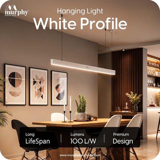 Murphy 45W 4 Feet Linear LED Hanging Profile Light - Warm White