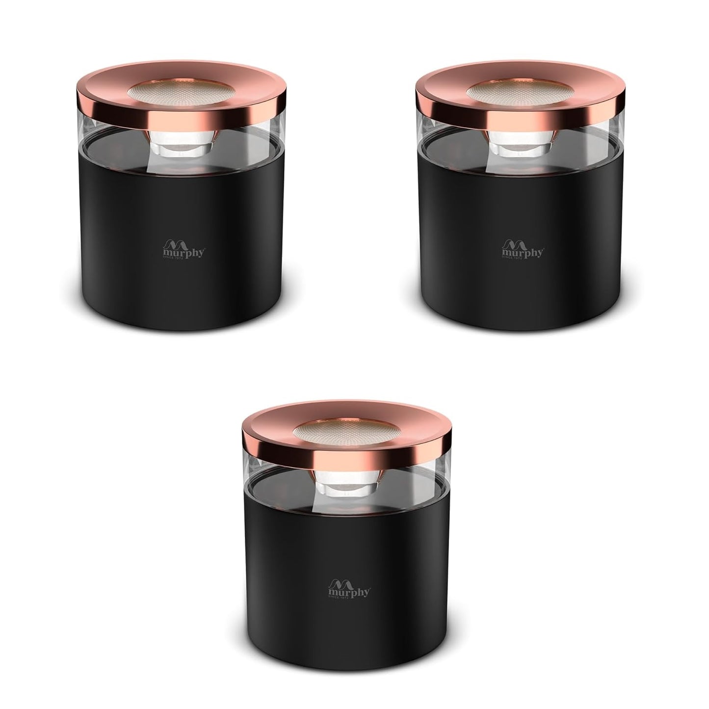 Murphy 6W Crystal Black Rose Gold Cylindrical COB Surface Light