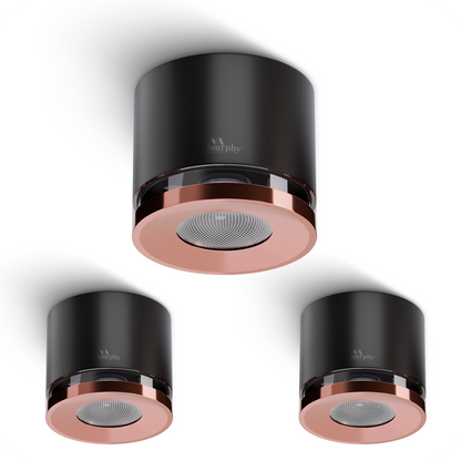 Murphy 3W Crystal Black Rose Gold Cylindrical COB Surface Light