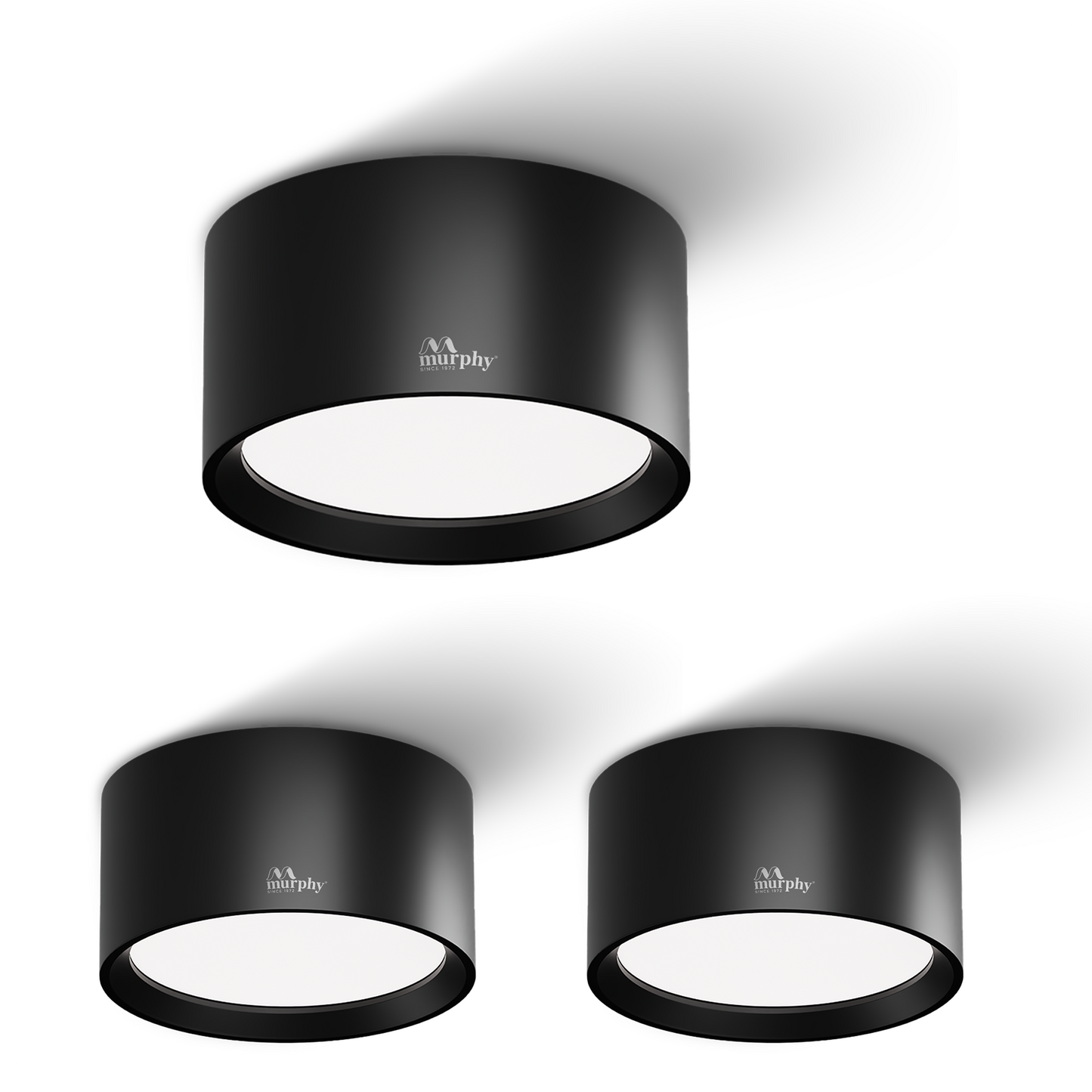 Murphy 3W LED Disc Surface Light Black Finish Aluminium Body | BIS Approved
