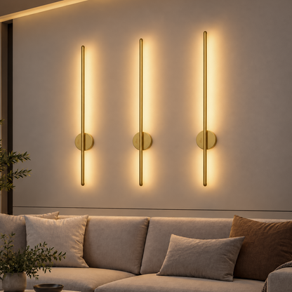 Murphy 12W 3-in-1 LED Wall Highlighter Light, Thin Gold Decorative Wall Sconce